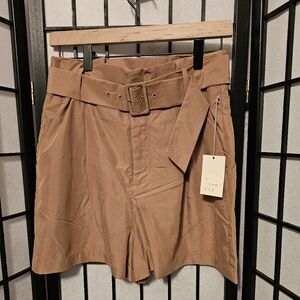 a new day Tan‎ High Waist Women Shorts Size 8
